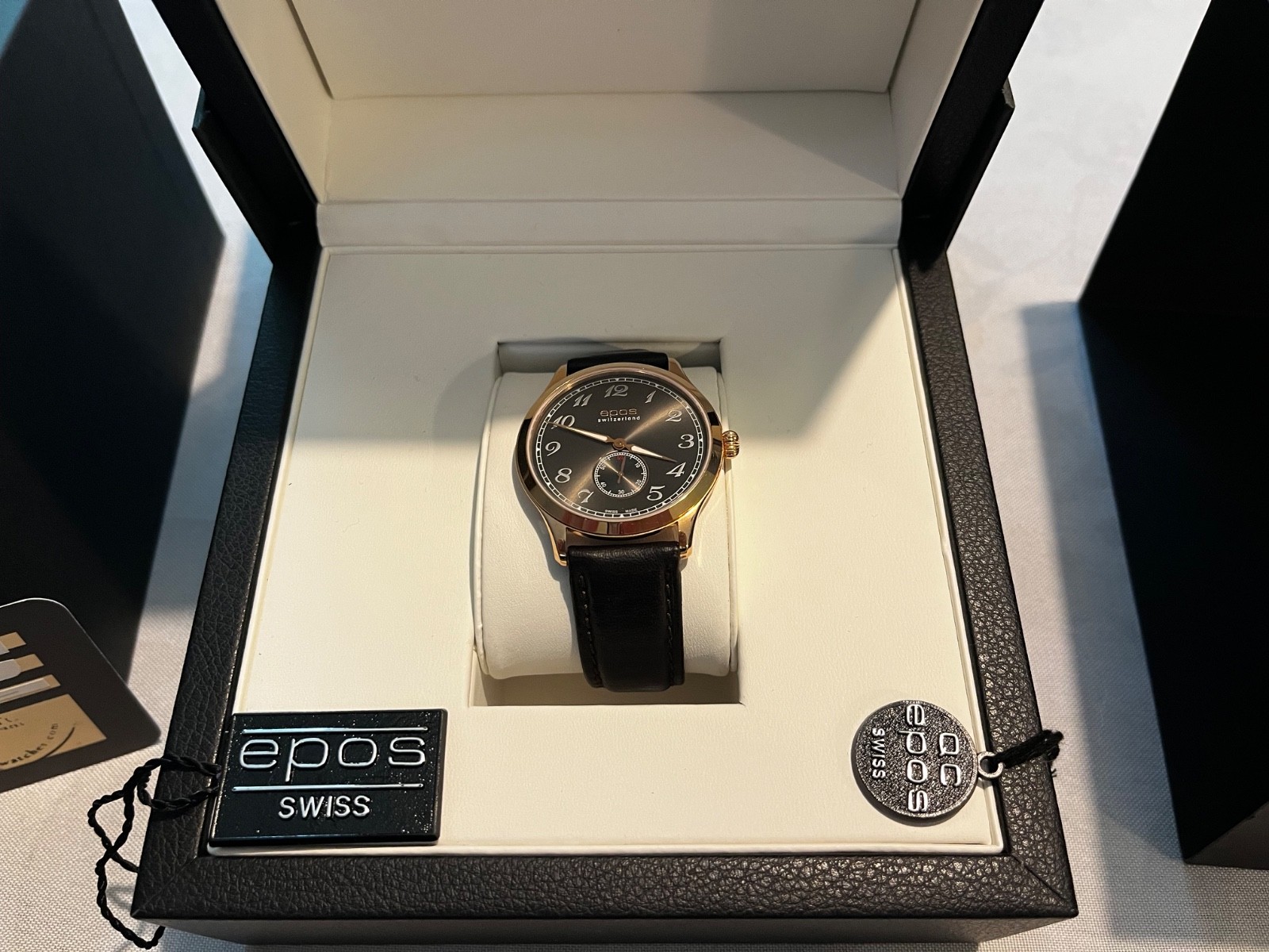 Epos Originale 3408 Gold PVD Ultrathin Manual winding dress watch retro ETA 7001