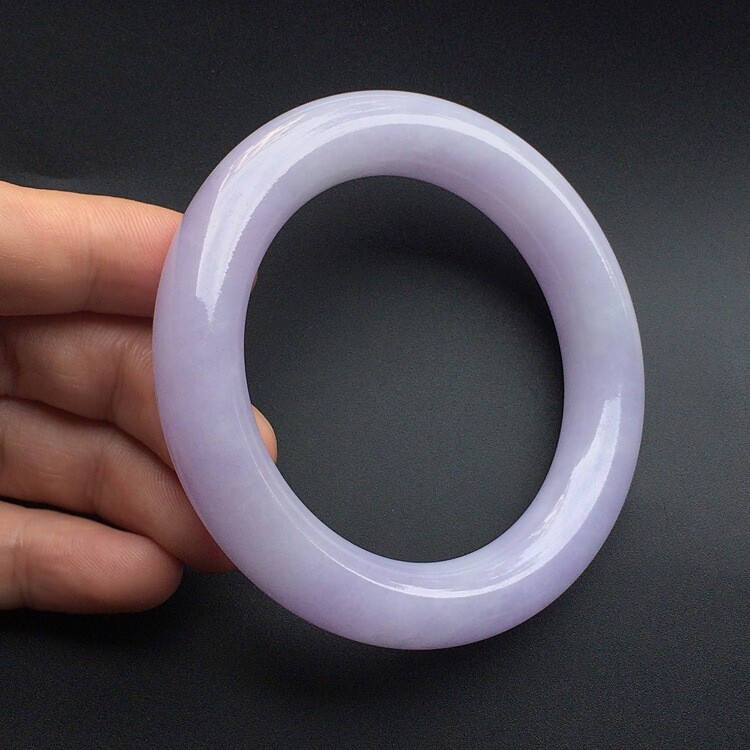 Certified Burma Natural Burmese Purple Jade Jadeite Round Bracelets Bangle