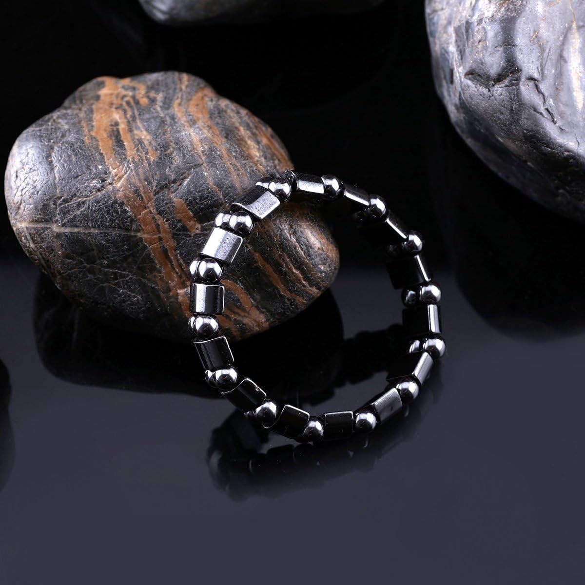 Hematite Bracelet Men Natural Stones Handmade Bracelets Women Powerfull Bracelet