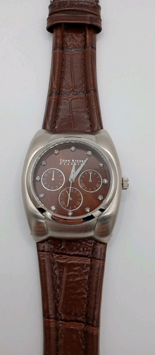 Joan Rivers Stainless Watch V377 Very Nice Needs New Battery