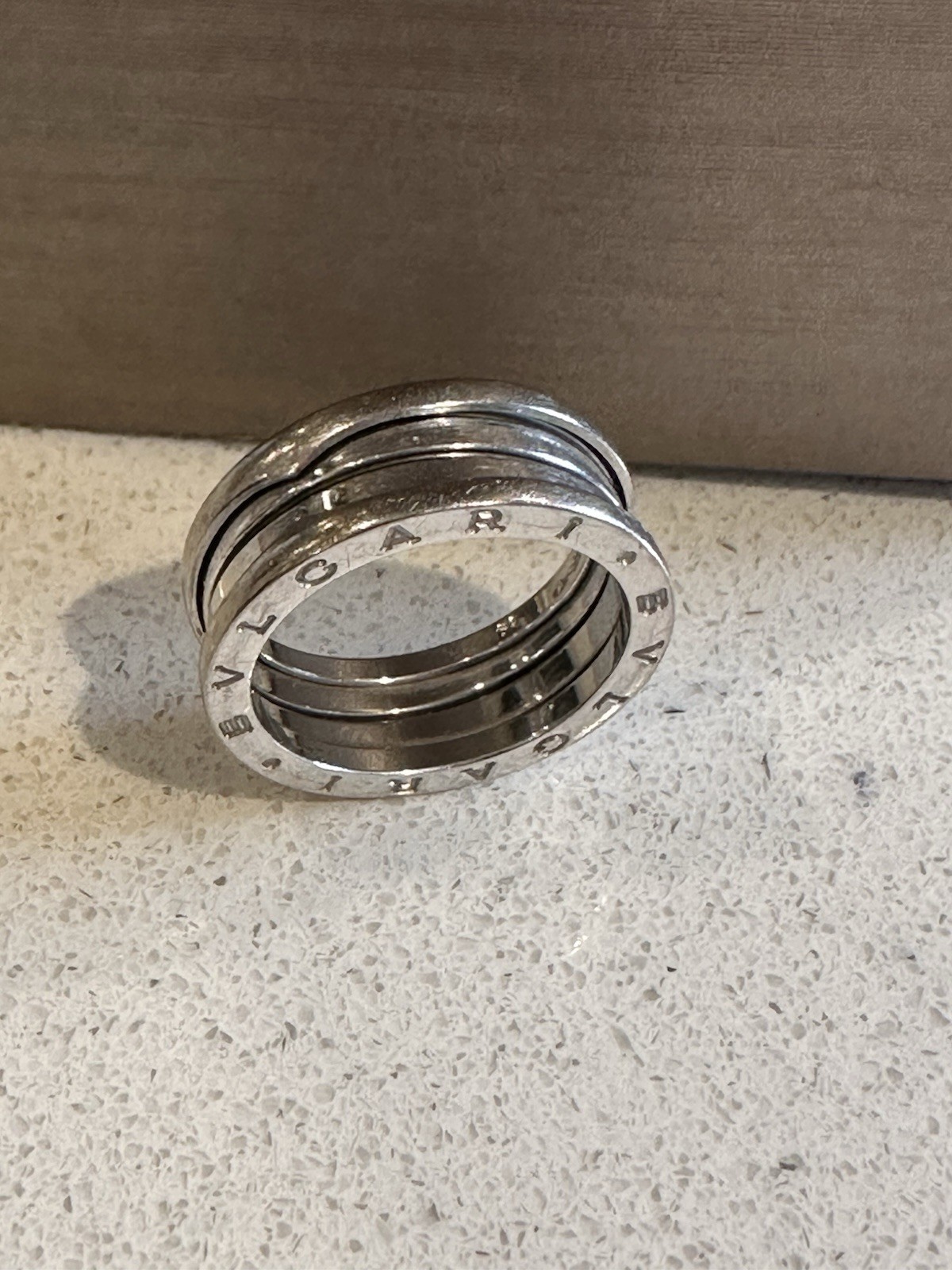 Bulgaria B.zero1 Three-band ring 18kt white gold Size 62/T