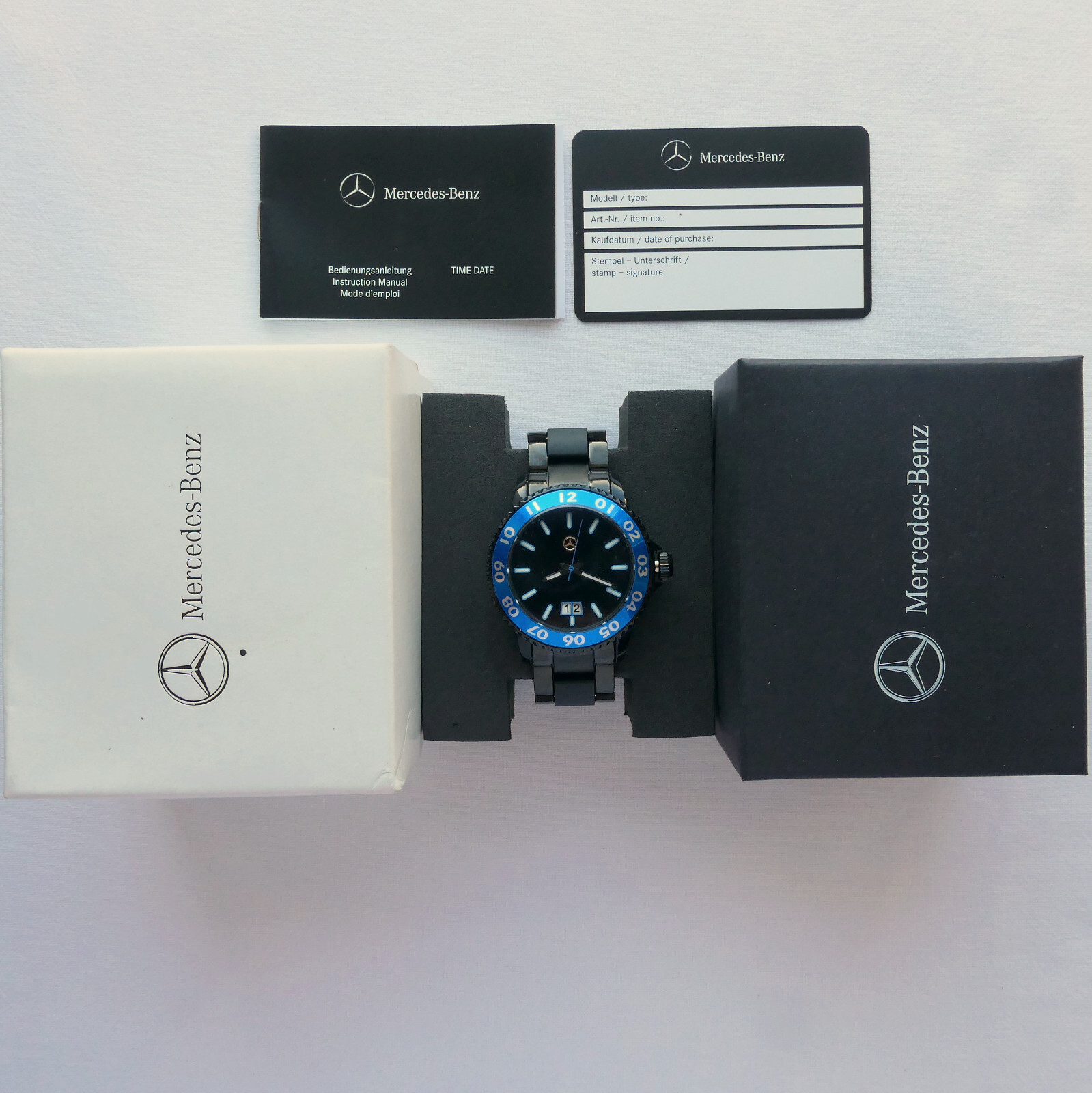 Mercedes Benz Motorsport AMG DTM Racing Black Edition GMT Design Sport Watch