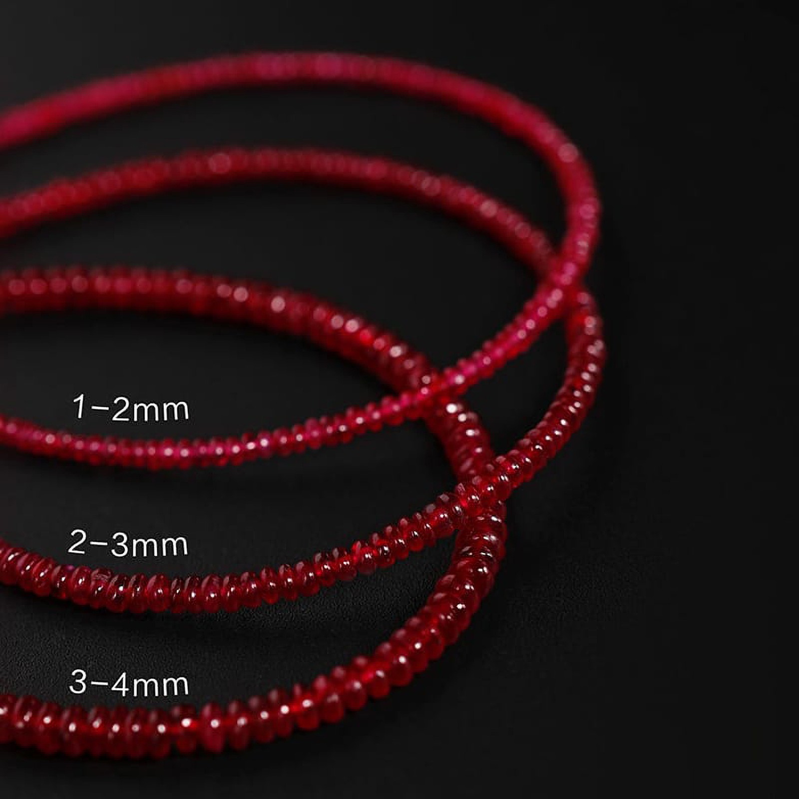 18K Gold Ruby Bracelet, Pigeon Blood Red Beads, Elegant Gift for Her