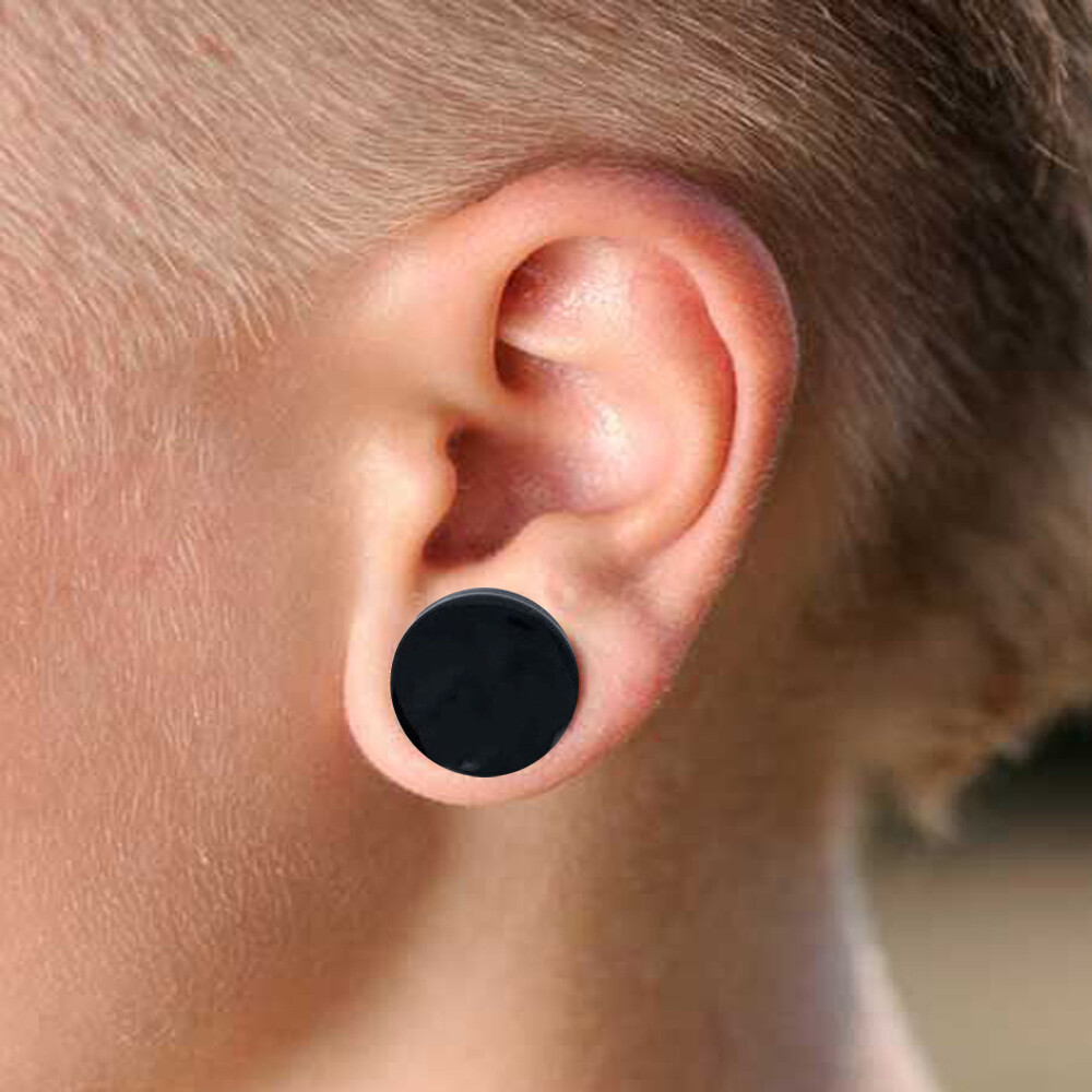Pair of Single Flare Acrylic Ear Gauges Plugs Stretching O-Ring Piercing E559