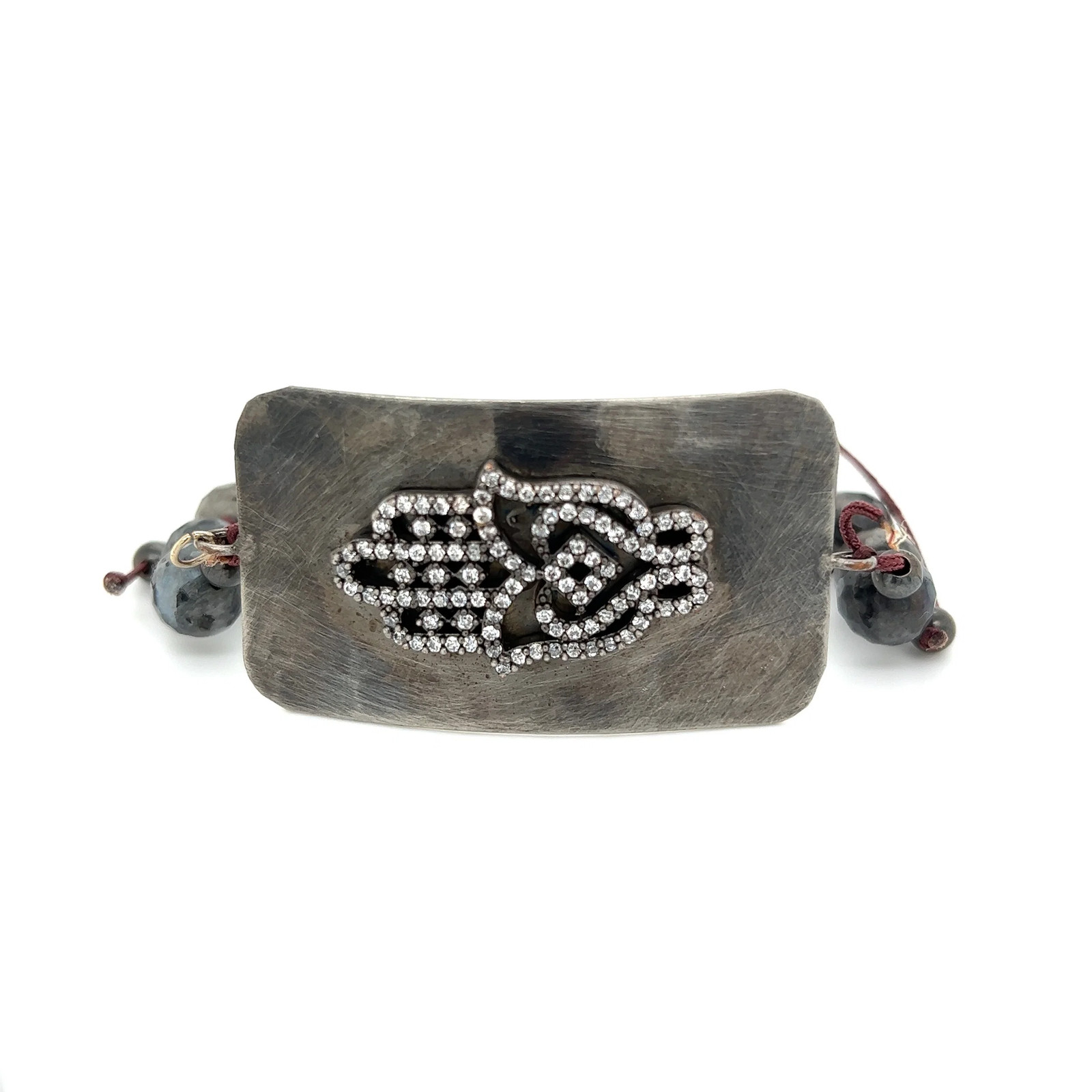 NALA 1.00tcw Diamond Hamsa & Diamond Bead Bracelet