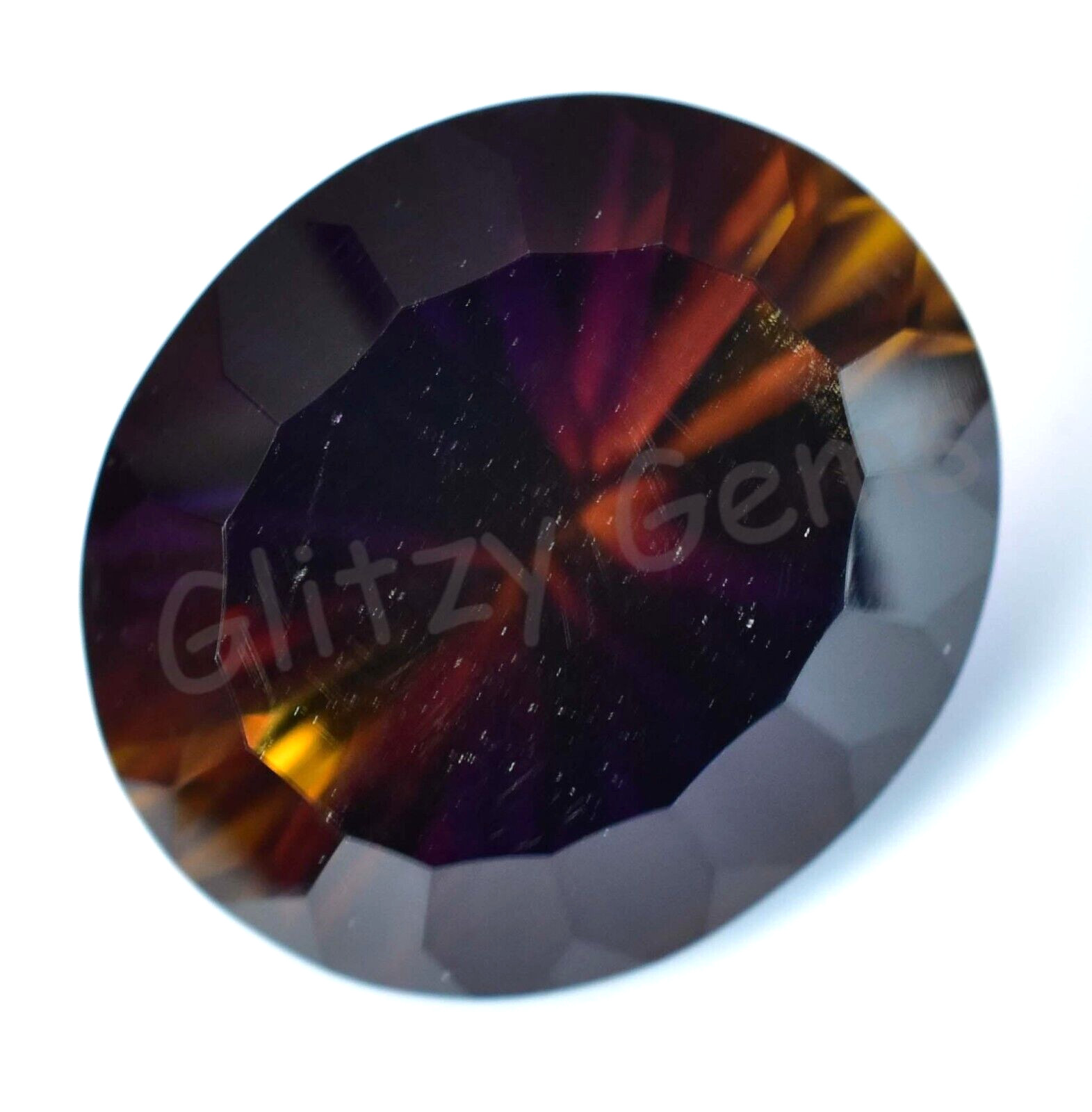 28.75 Ct Natural Bolivia Bi-Color Ametrine Oval AGL Certified Untreated Gemstone