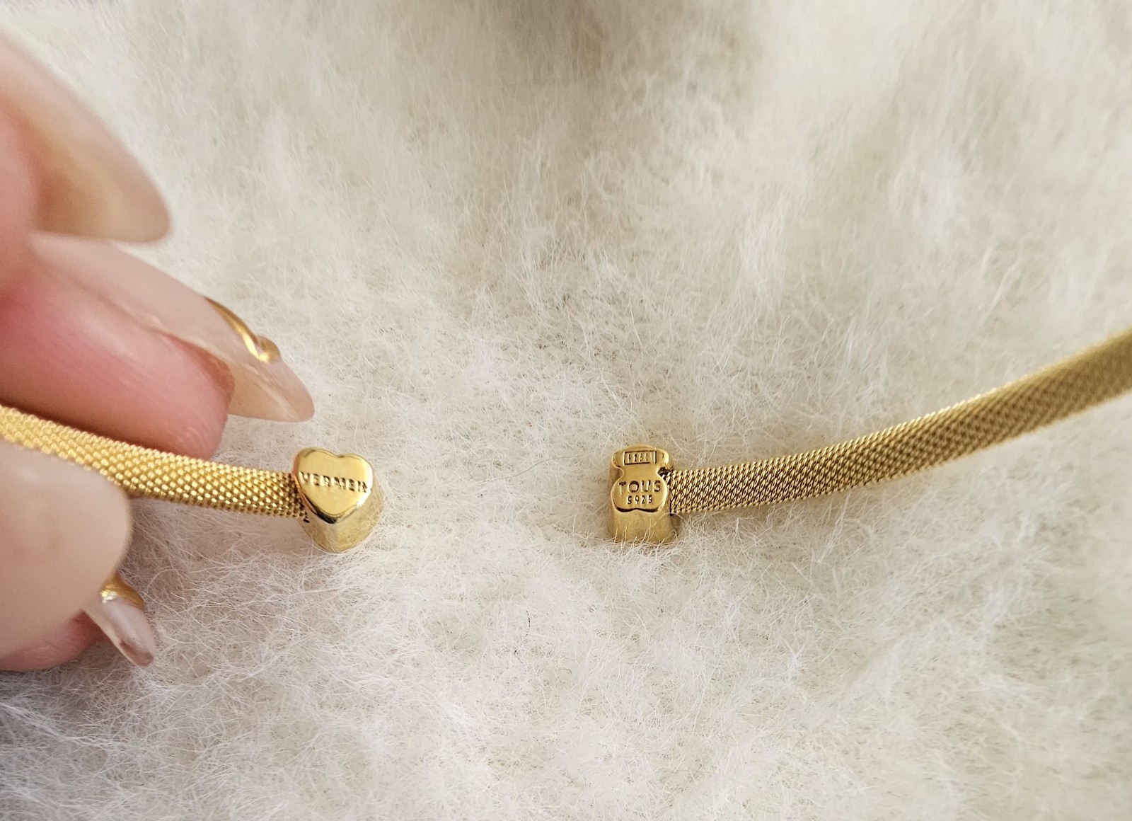 🧡💛💫TOUS MESH HEART AND BEAR BRACELET S925 VERMEIL