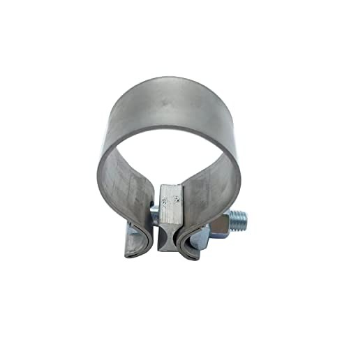 1 Pair 2pcs SHLPDFM 2″ Stainless Steel T409 Narrow Band Exhaust Clamp Lap