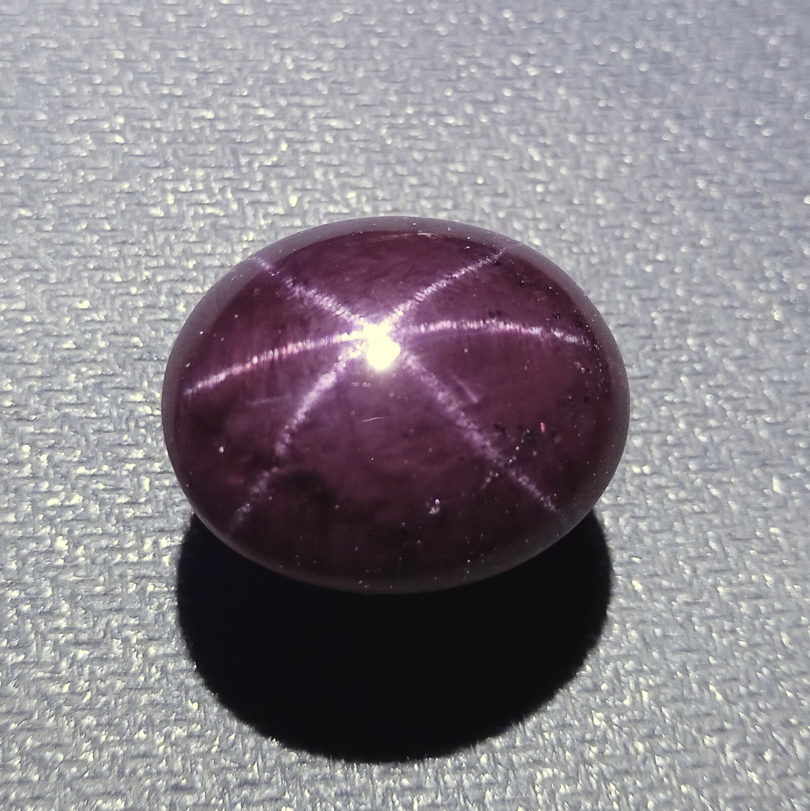 39 Carat 21×18.2×8.3 MM Natural 6-Ray Star Purple Red Garnet Star Oval Cabochon