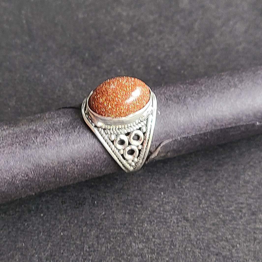 Sunstone Gemstone 925 Sterling Silver Handmade Dainty Rings All Size Available