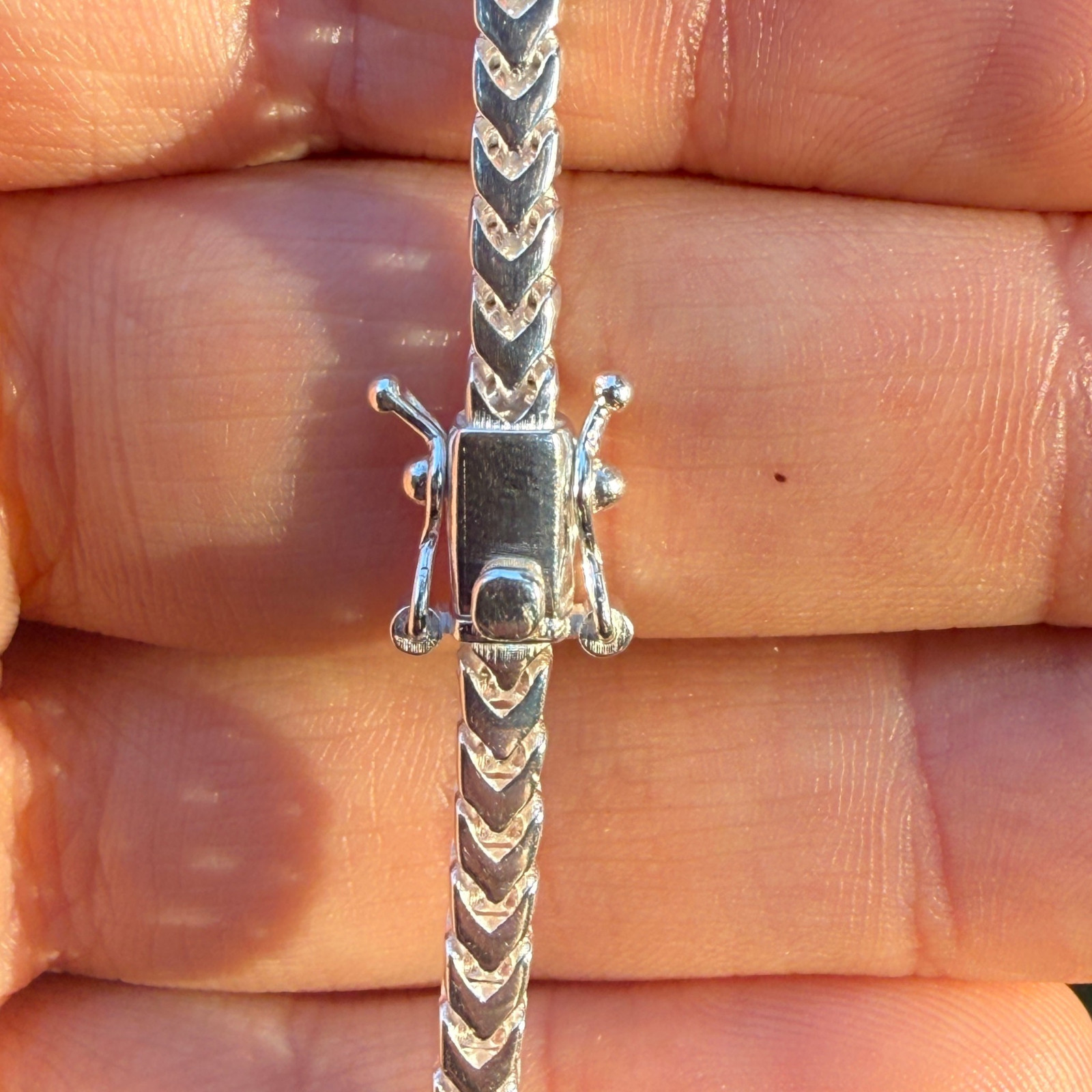 4mm Box Franco Chain Necklace – Solid 925 Sterling Silver Or Oxidized Rhodium