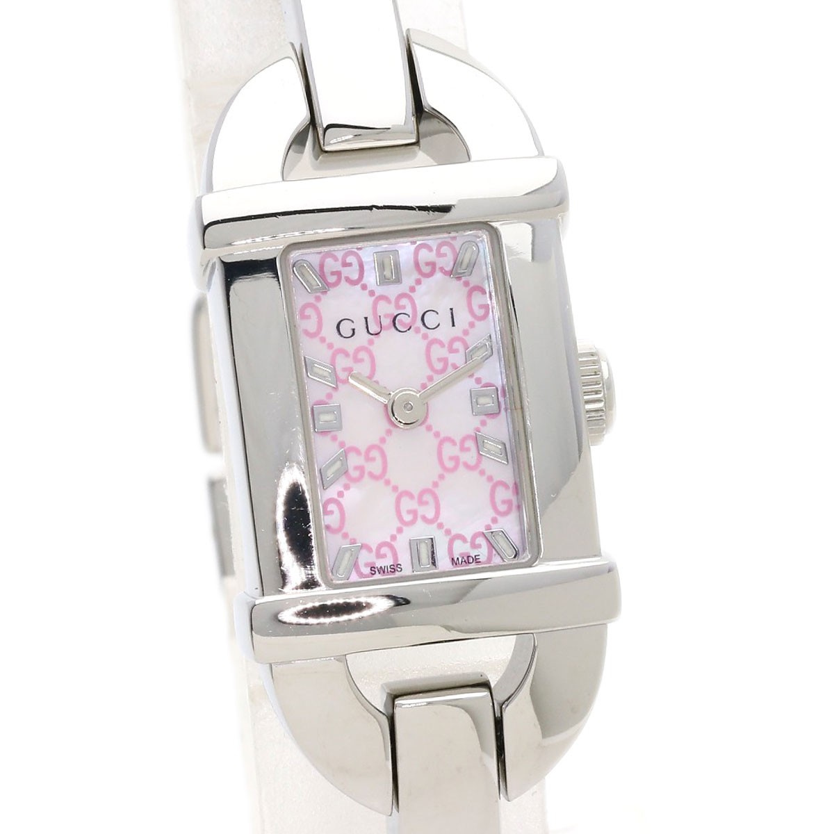 GUCCI Square face Watches 6800L Stainless Steel/Stainless Steel Ladies