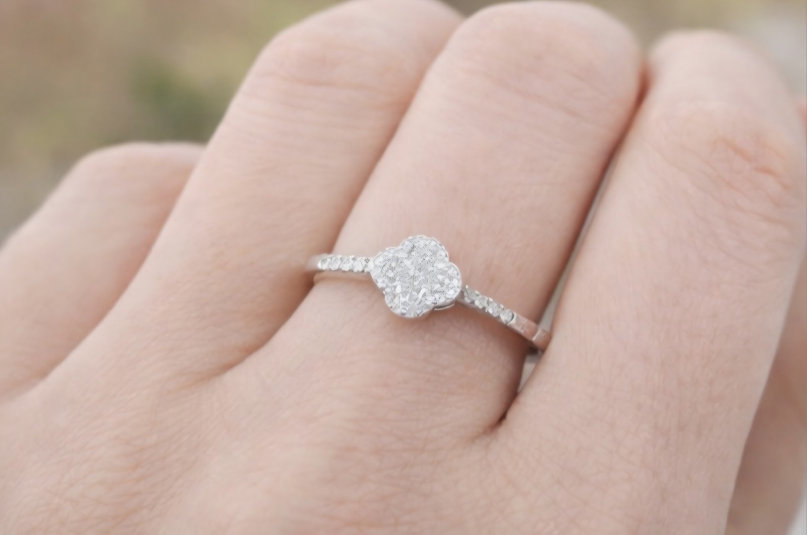 Sterling Silver Moissanite Ring Size 10 0.23ctw Size 5 White