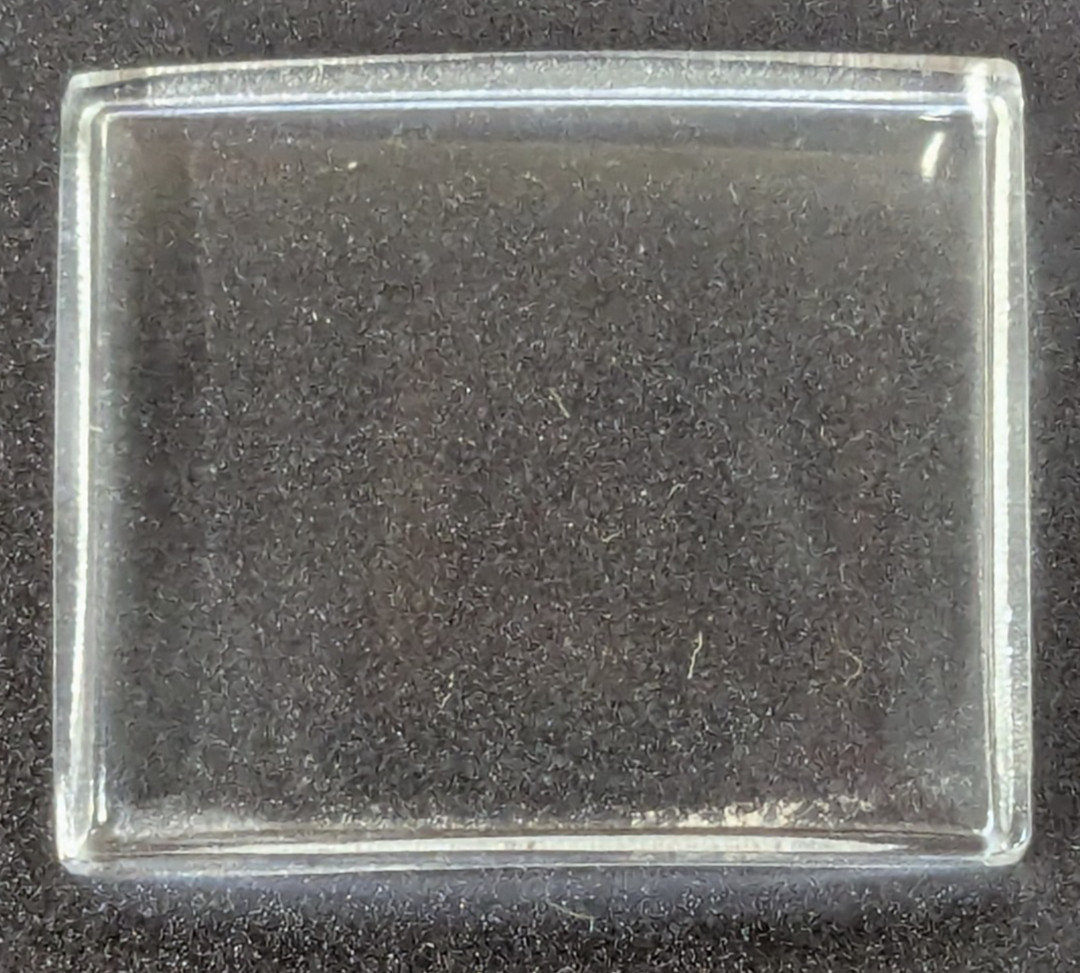 NOS Glass Watch Crystal for Louvic Tank 25.0mm x 21.0mm