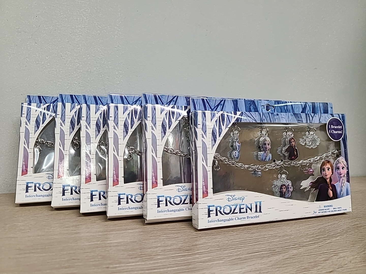 6 X Disney Frozen II Girls Jewelry Bracelets with interchangeable Charms