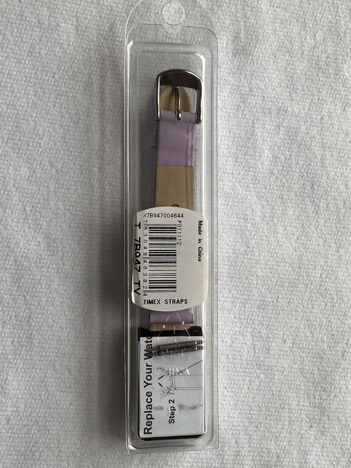 NEW Timex T7B947 TV Two-Piece Patent Leather Wristwatch Band Purple Strap