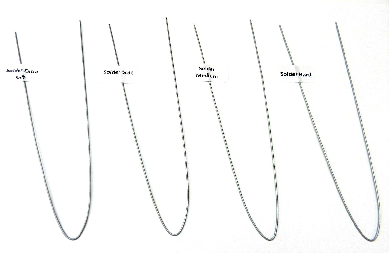 Silver Solder Wire Assorted 4 Types X-Soft, Soft Medium & Hard Jewelry Soldering