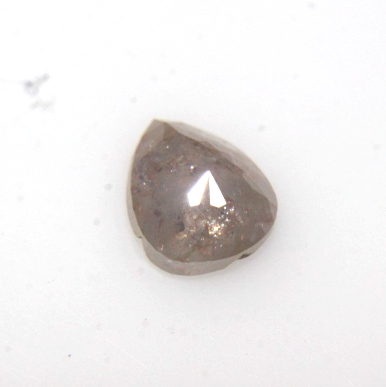 1.23Ct Natural Real Pear Shape Brown Red Color Rose Cut Diamond 7.21×6.22×3.44MM
