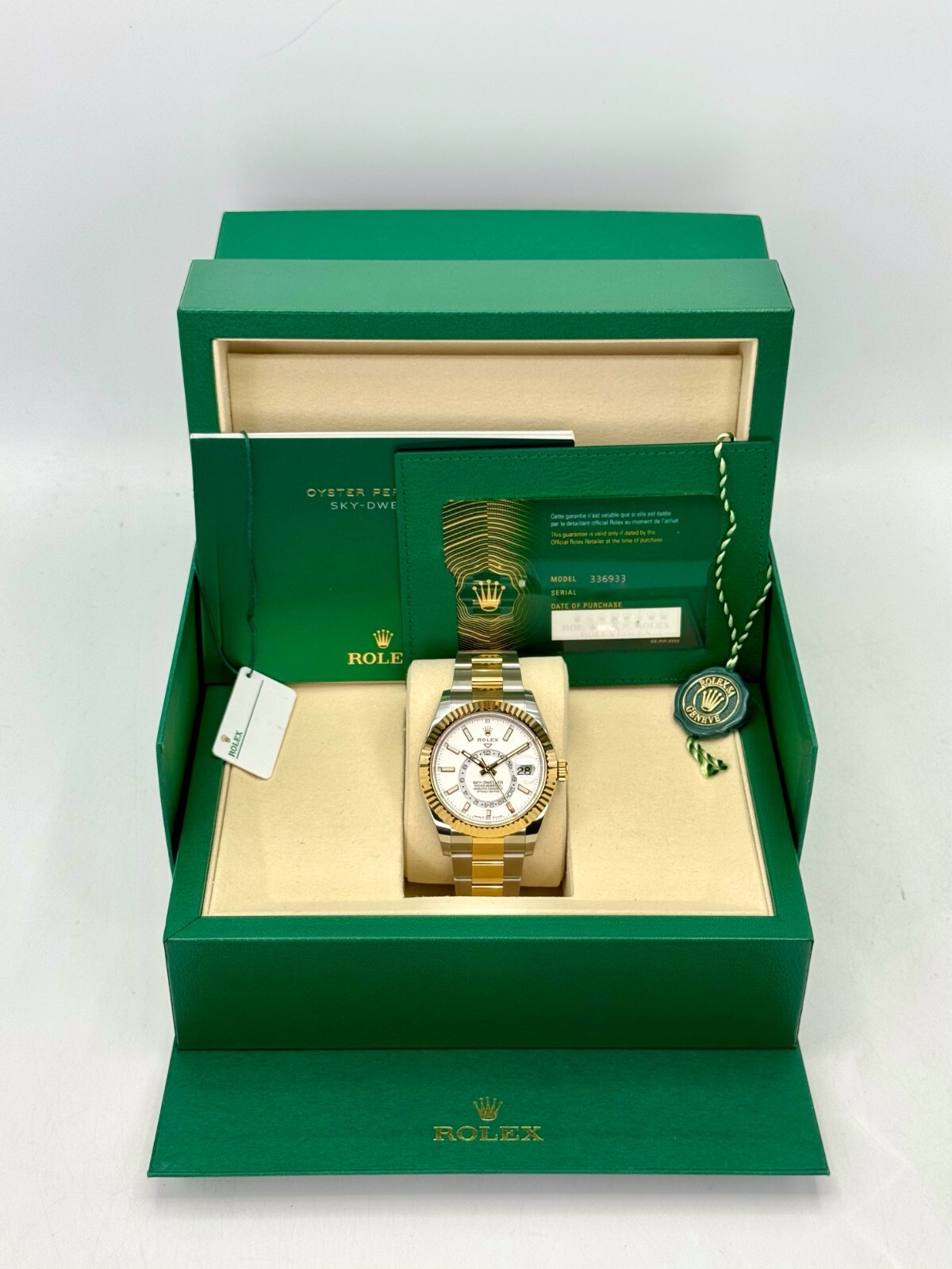 NEW 2025 Rolex Sky-Dweller 42mm 336933 Two-Tone Oyster White Dial
