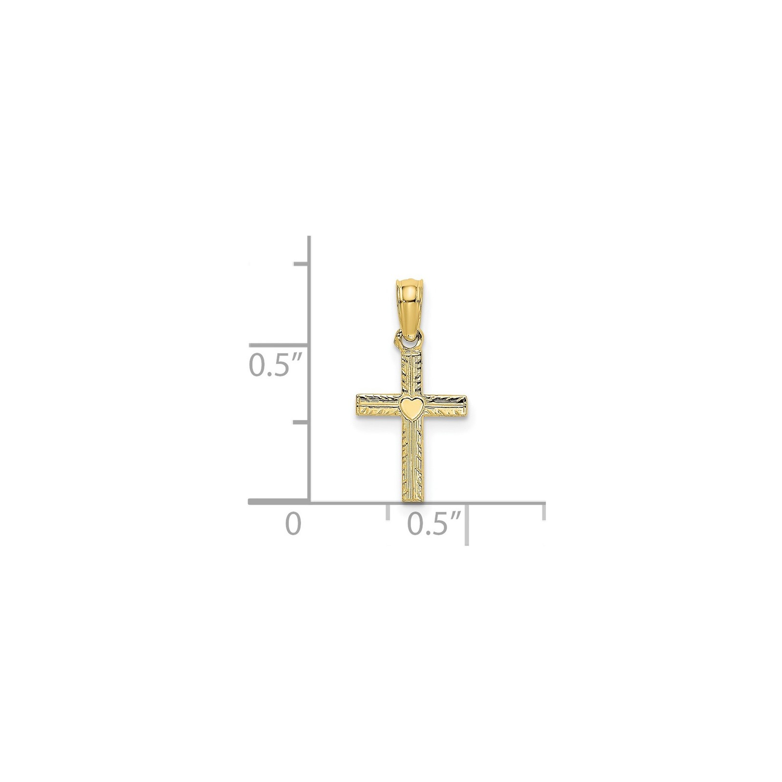 10k Gold Religious Cross Pendant Necklace for Men Women Faith Charm Jewelry