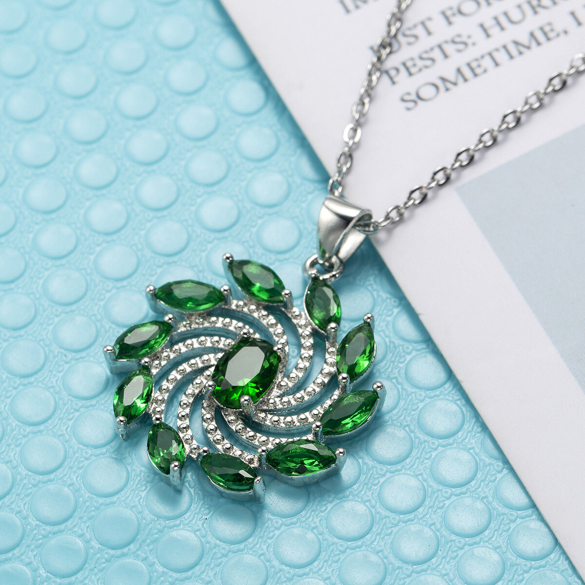 Hot Wheels Stainless Steel Necklace Jewelry Zircon Pendant Sweater Chain #10338