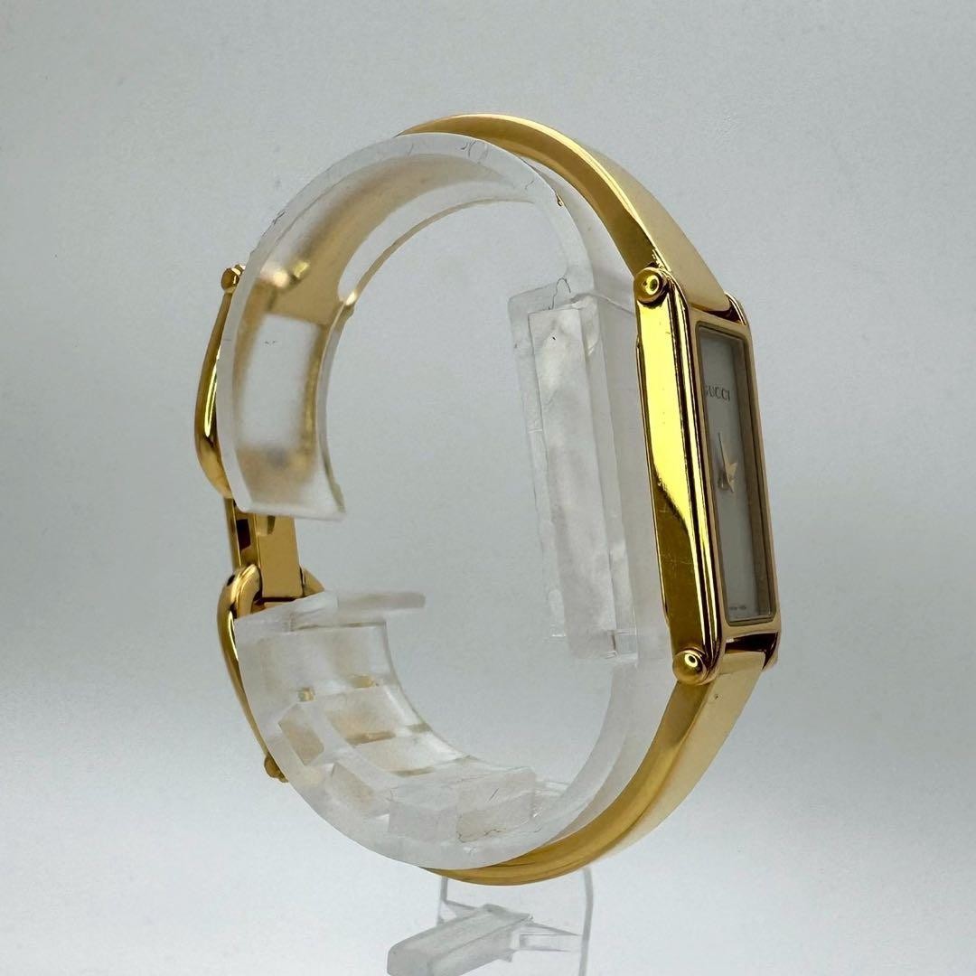 GUCCI 1500L Wristwatch Shell Dial Gold Horsebit Quartz / Square