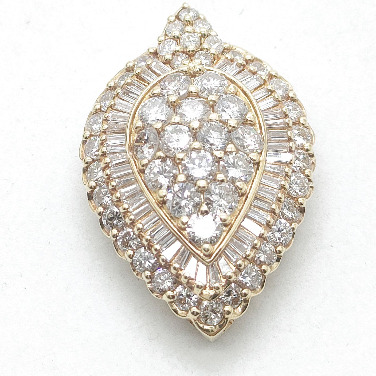 Jewelry Pendant Head Natural Diamond 2.52ct Gold 2662901