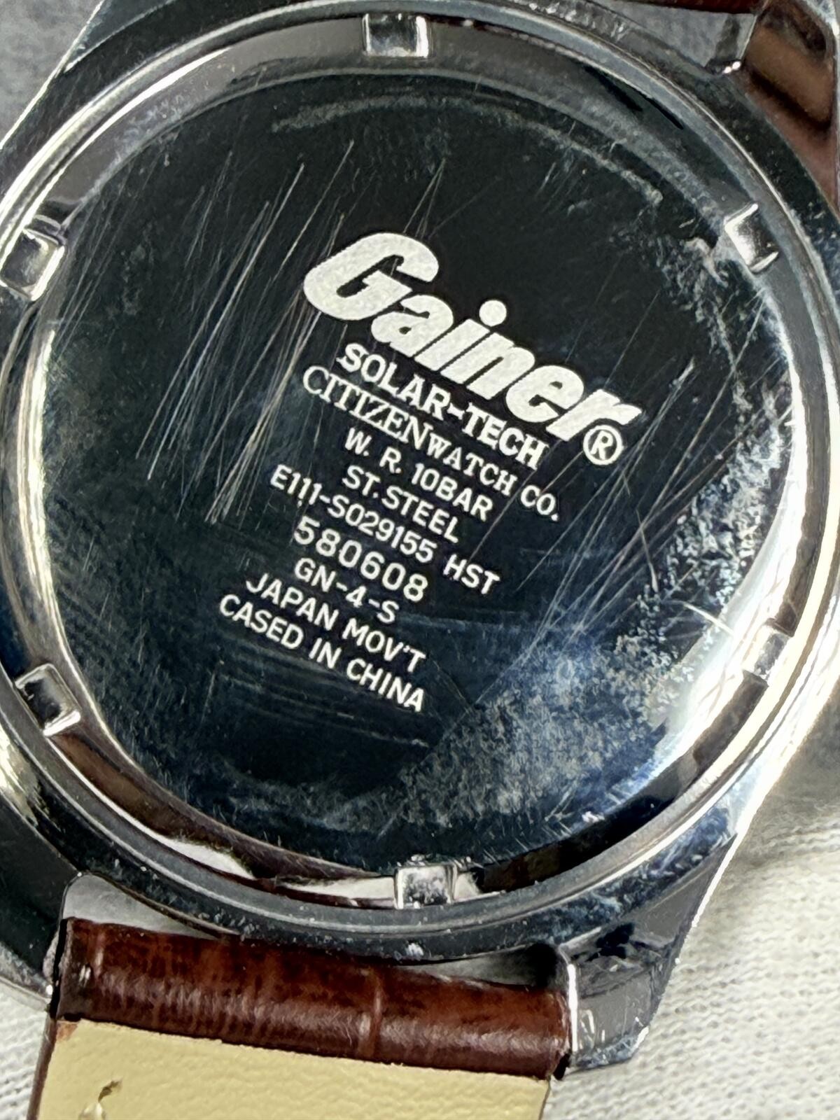 Citizen Gainer Solar-Tech E111-S029155 Date 39mm Men’s Watch New Battery
