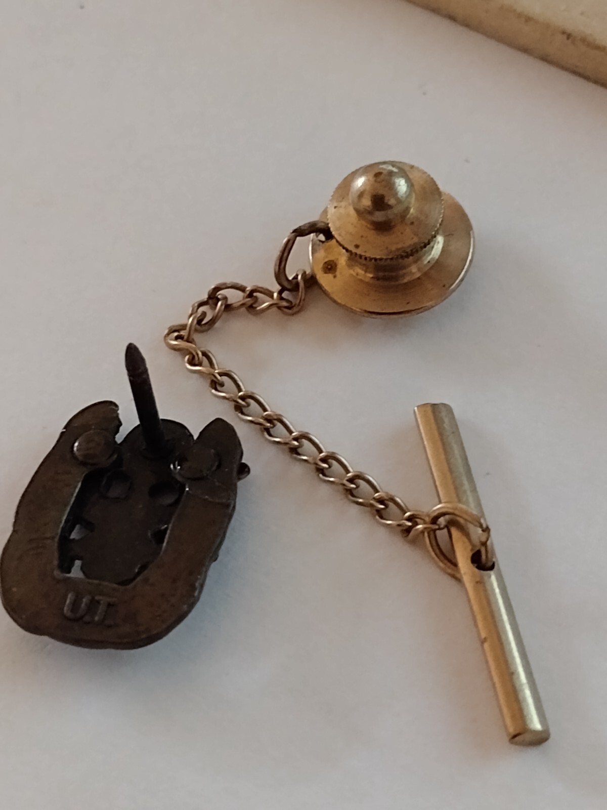 US Civil Service Army 10 Years Tie Tack & Chain