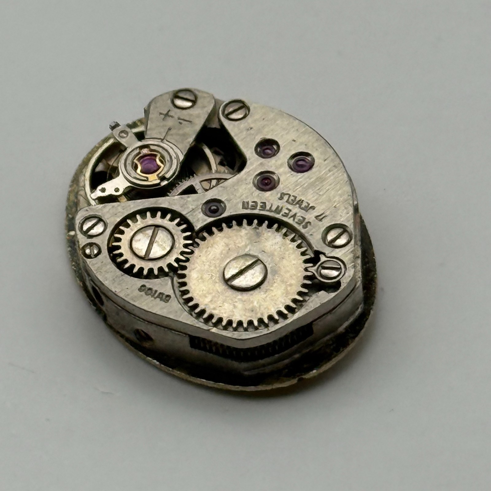 FHF 69-21 Watch Movement Baume 17 Jewels Swiss Manual Wind Parts Repair 15.3mm