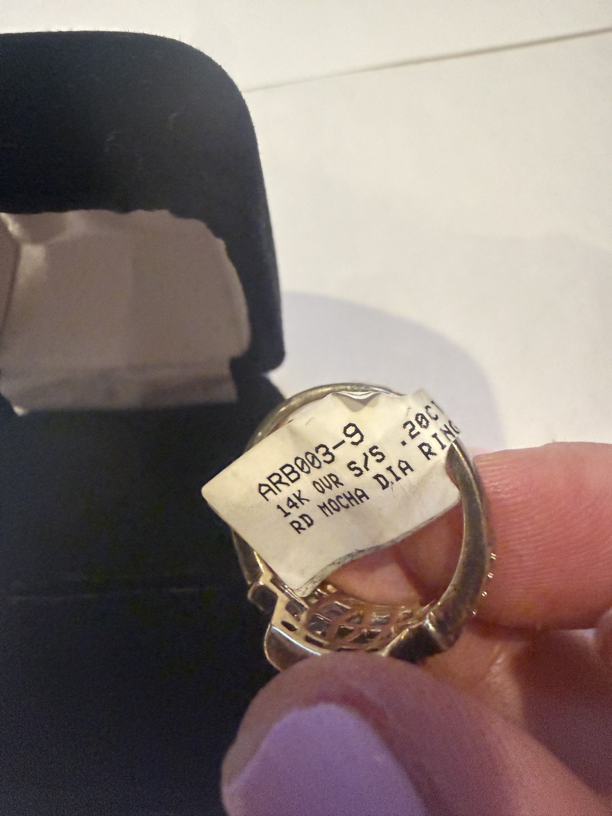 NWT 14k Gold Over Silver 0.20 ct. Rd Mocha Diamond Ring