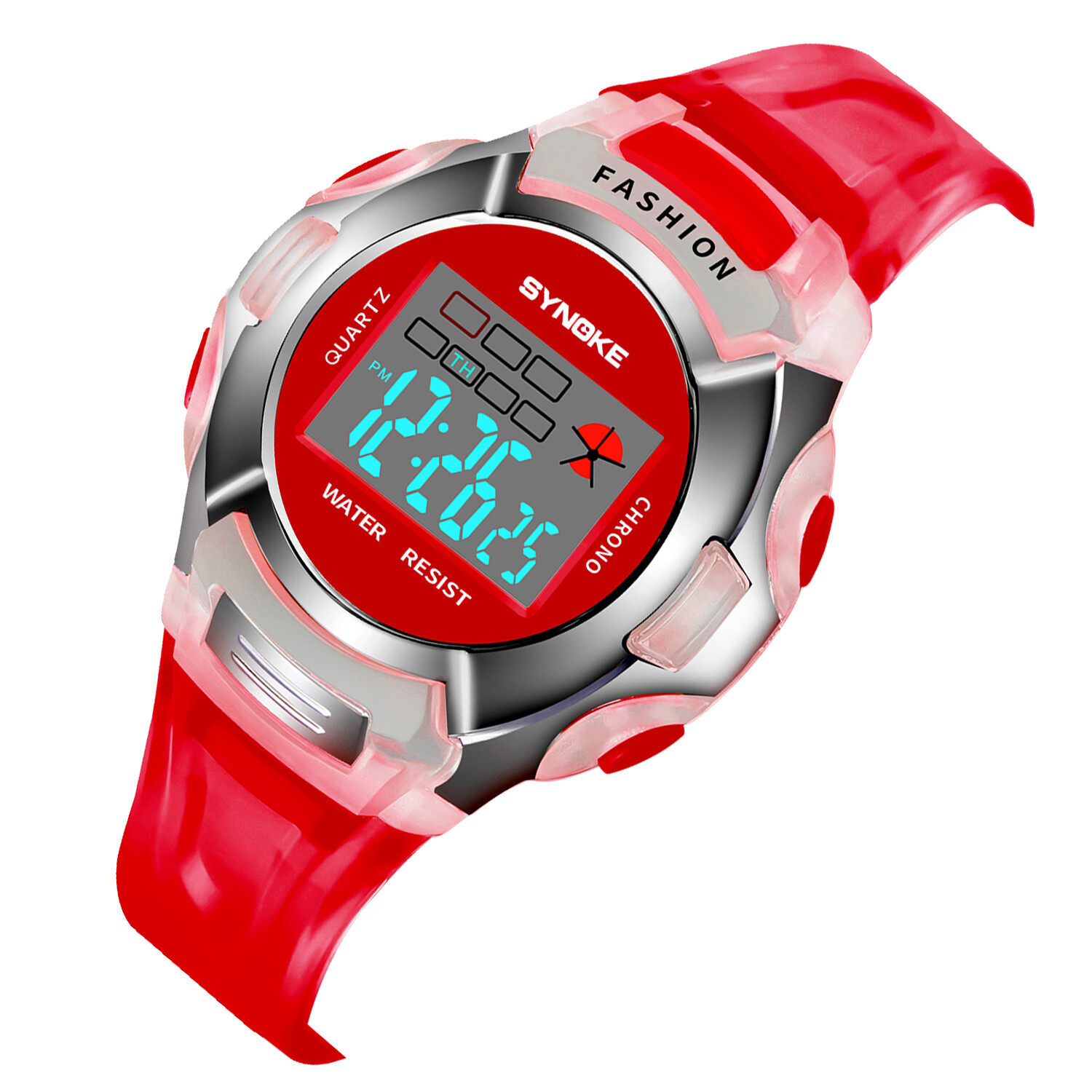 1X Child Boy Girl Xmas Gift Multifunction Sport Electronic Digital Wrist Watch