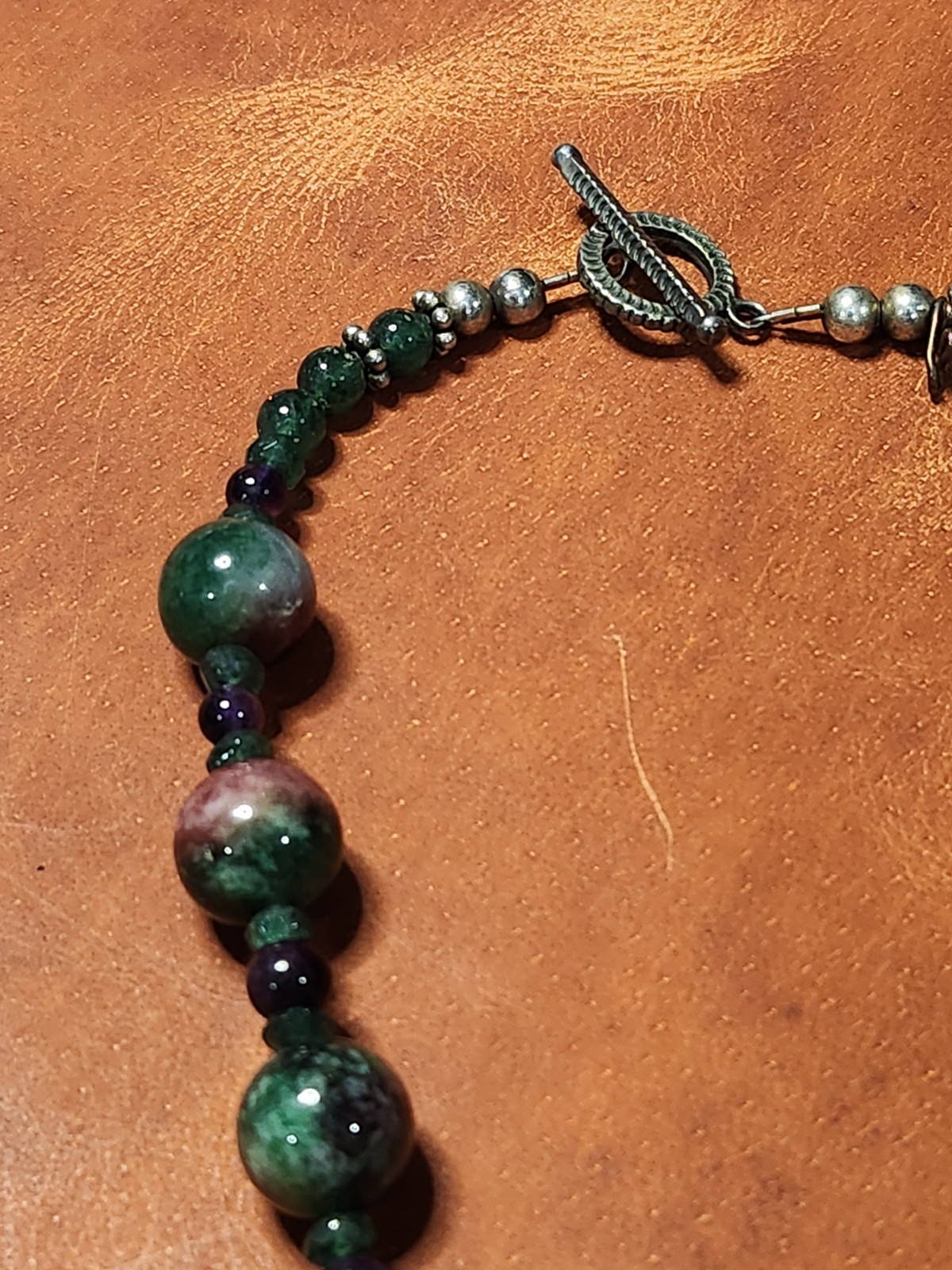 Handcrafted .999 Fine Silver Artisan Necklace With Natural Stones