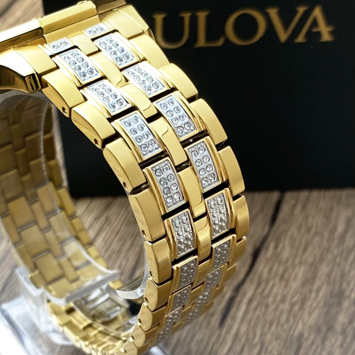 Bulova Octava 98C126 Crystal Dial Gold-Tone Stainless Steel Men’s Watch