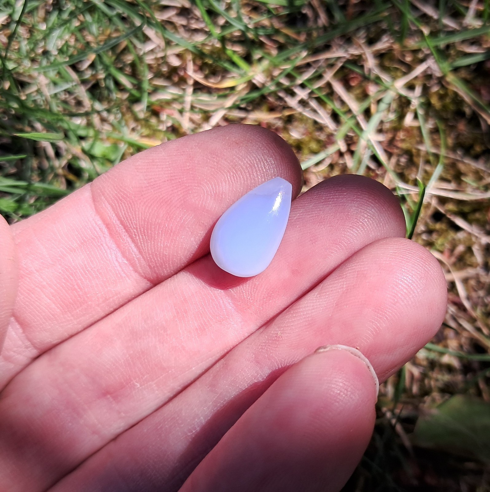 Ellensburg Blue Agate Cabochon 4.40ct 15x9mm