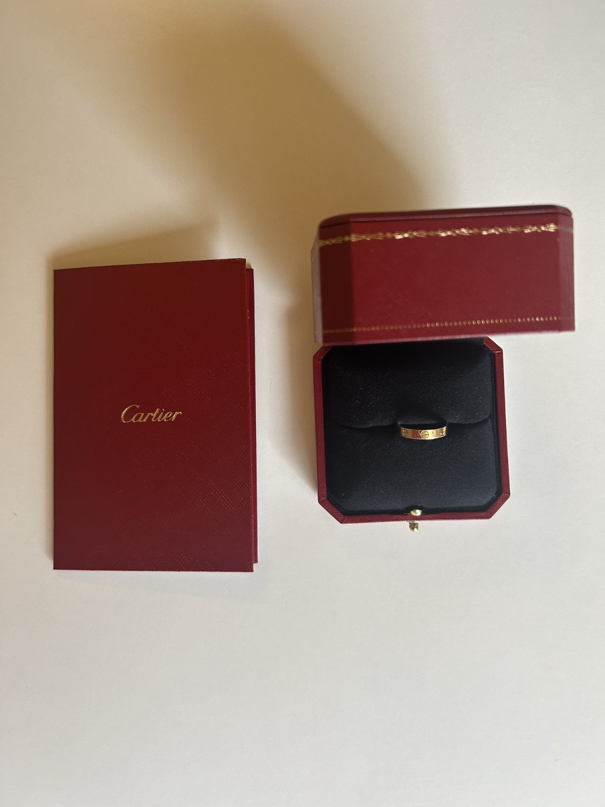 Cartier Love Ring 18K Yellow Gold Size 55 with Box & Certificate