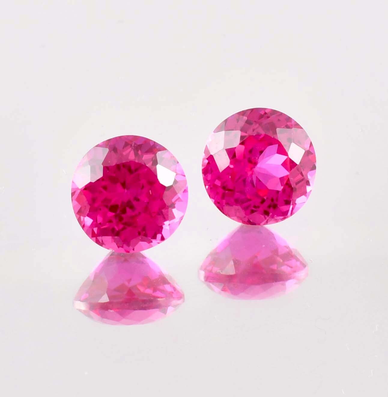 1Pair Flawless Natural Ceylon Pink Sapphire GIT Certified Gem All Size Available