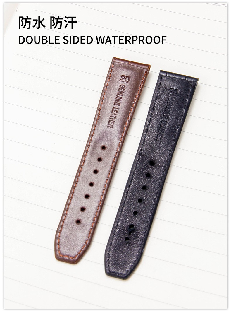 Quality Genuine Leather Watch Strap Mens Band 20 22mm for Maurice Lacroix Pontos