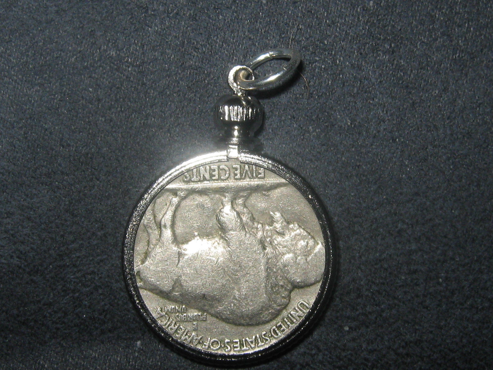 AUTHENTIC SOUTHWEST BEZEL SET 1936 BUFFALO NICKEL PENDANT COIN CHARM NECKLACE