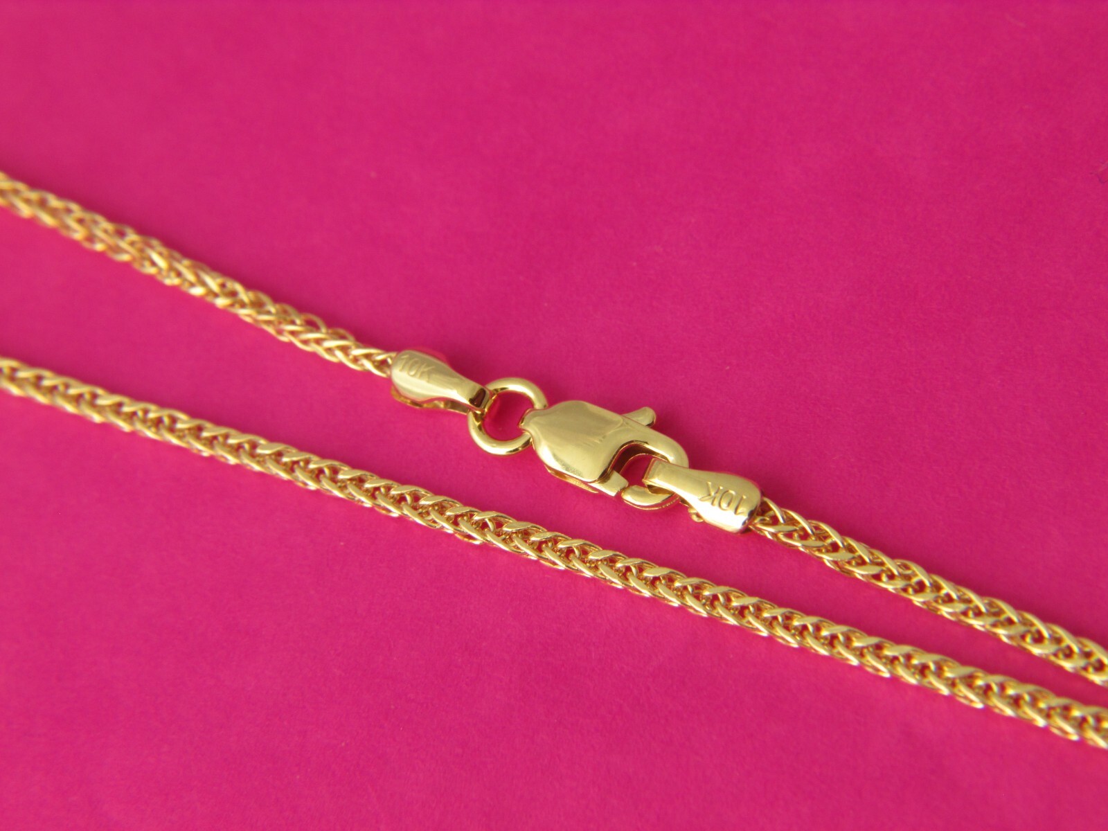 10k yellow gold Spiga necklace 1.8mm with lobster clasp