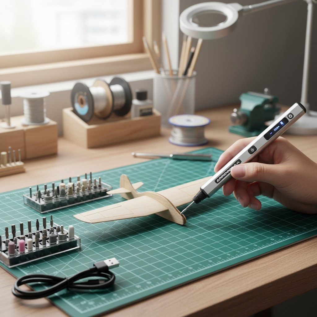 Compact Electric Engraving Tool with 30 Accessories and User Manual Included