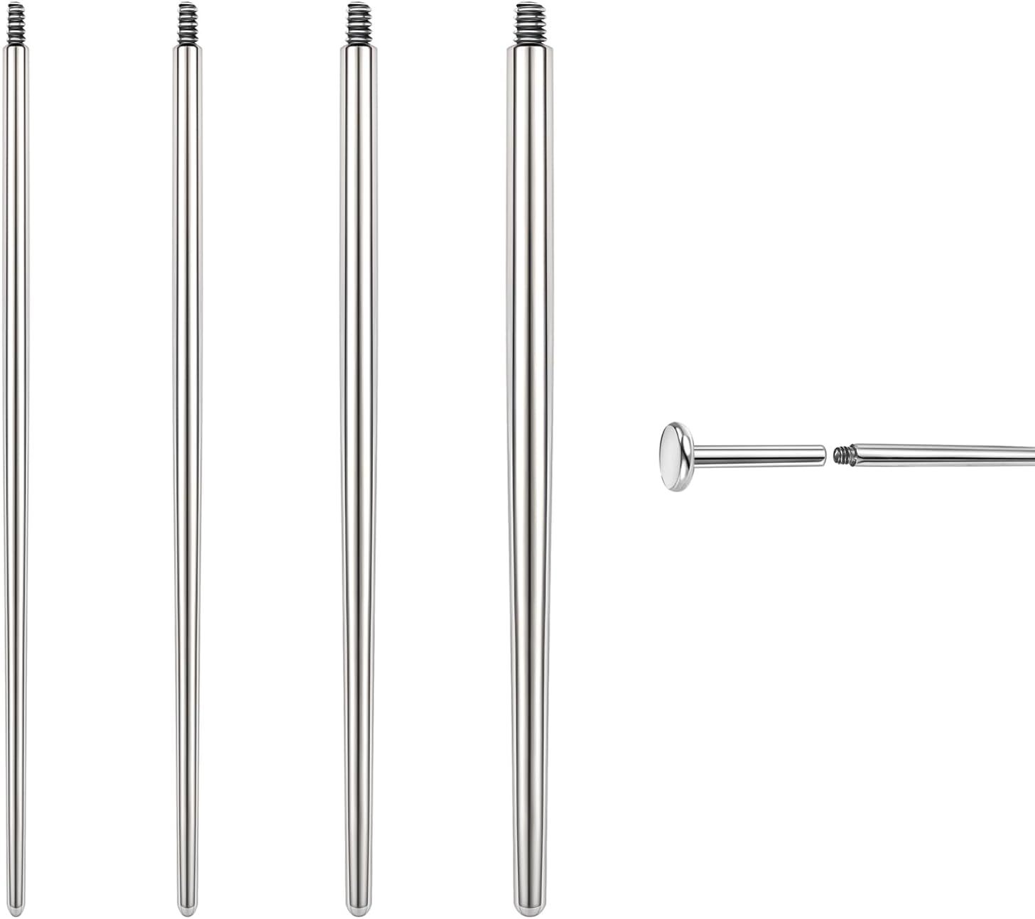 14G 16G 18G 20G Piercing Taper, Stainless Steel Threadless Insertion Pin Screw o