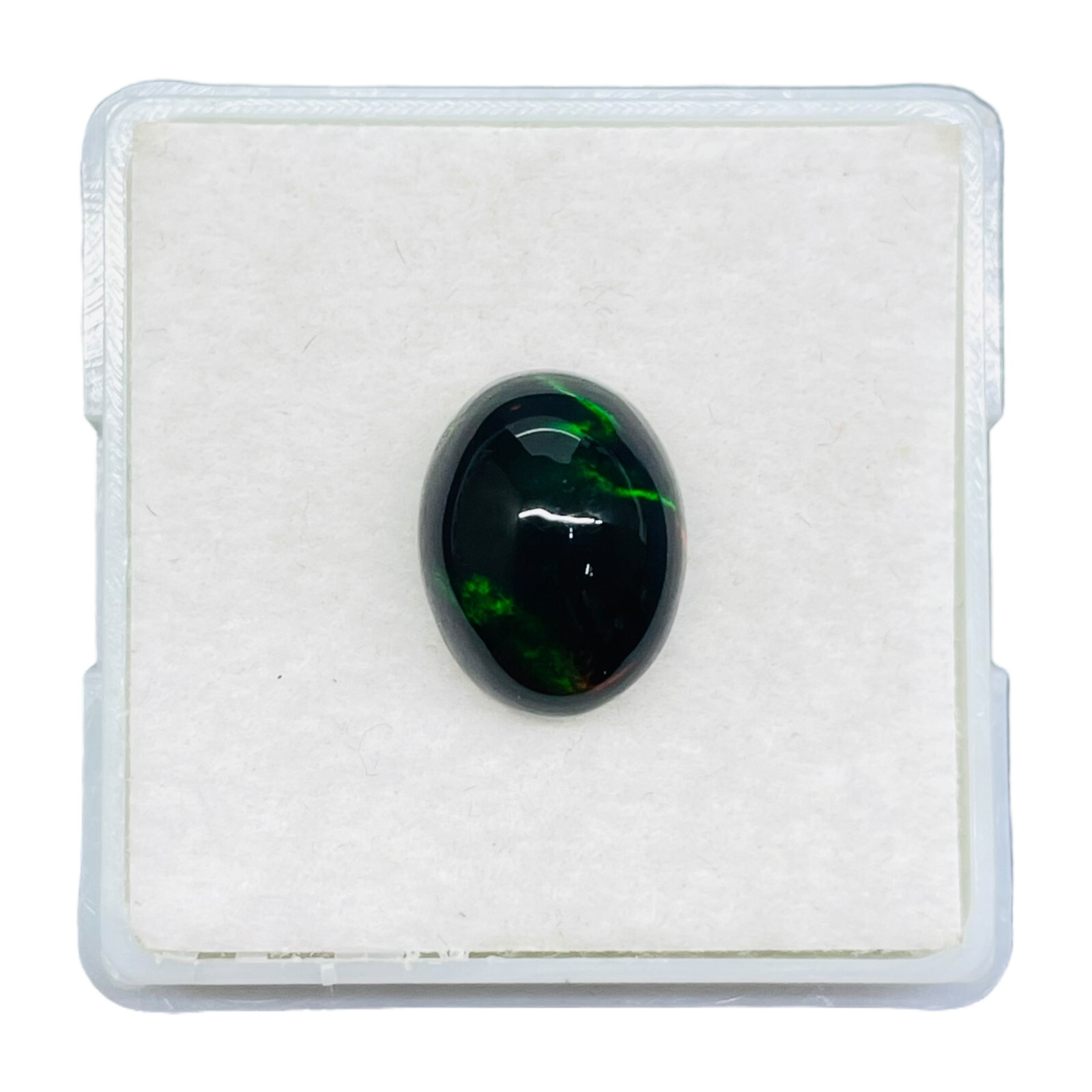 2.23 Cts Natural Ethiopian Black Opal 10.5x8mm Oval Cabochon Loose Gemstone