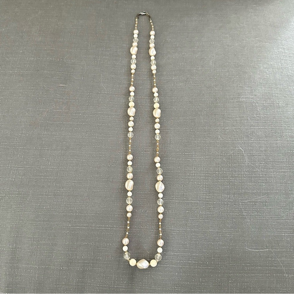Faux Pearl & Mixed Bead Statement Necklace 15.5” EUC [COPY]