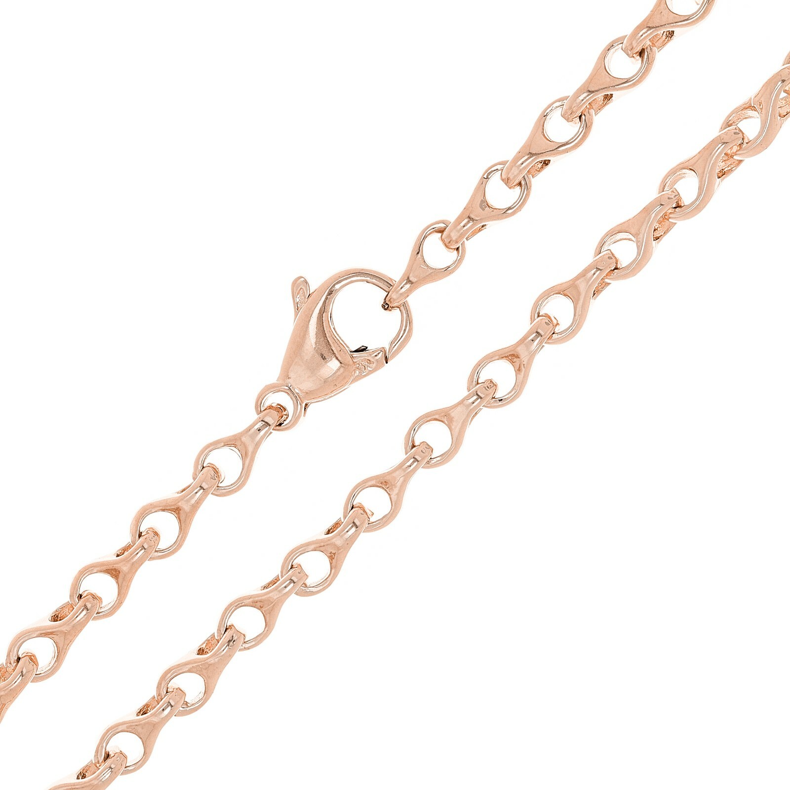 10k Rose Gold Solid Handmade Link Chain Necklace 28″ 4mm 35 grams