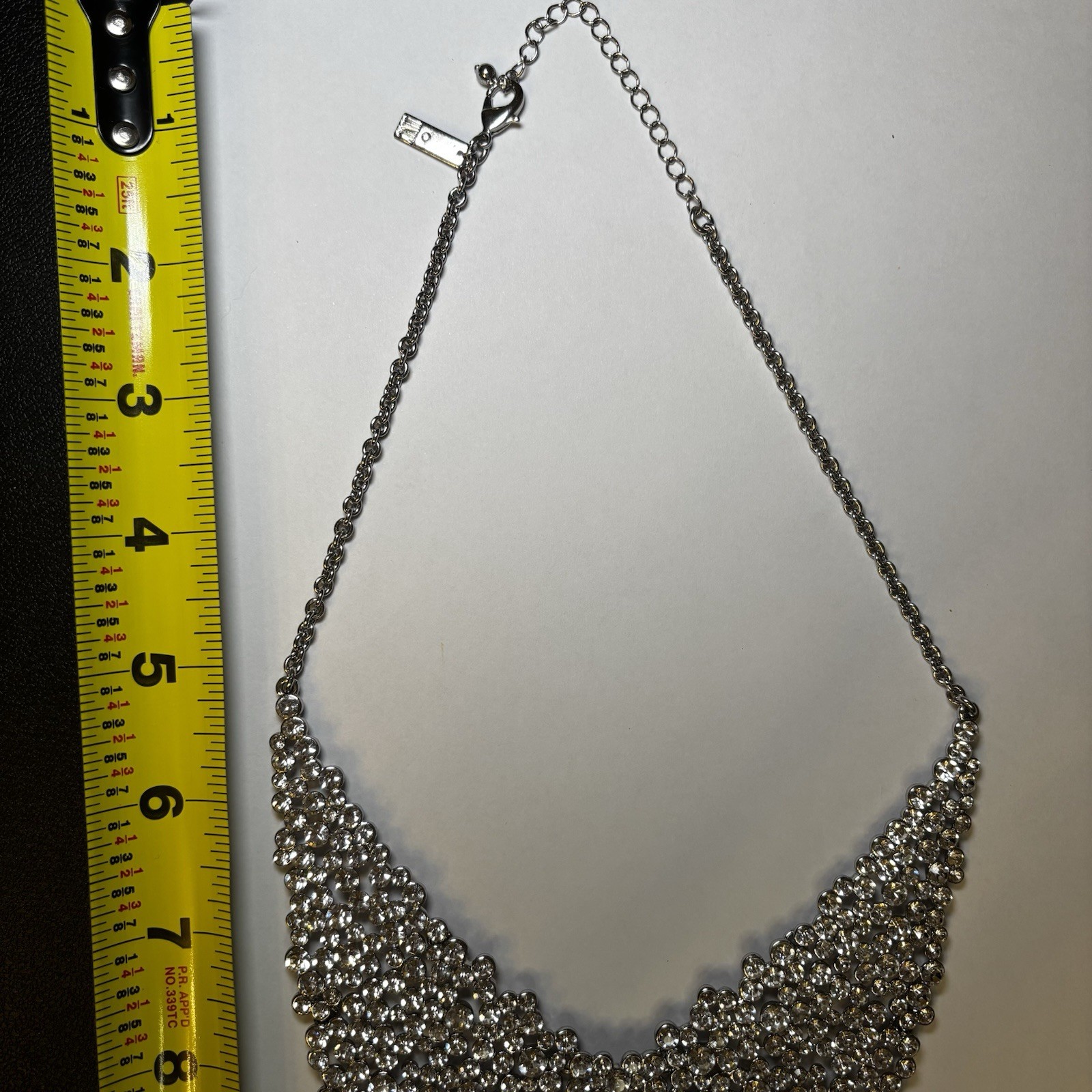 Inc Rhinestone Bib Statement Necklace Silver-tone Jewelry International Concepts