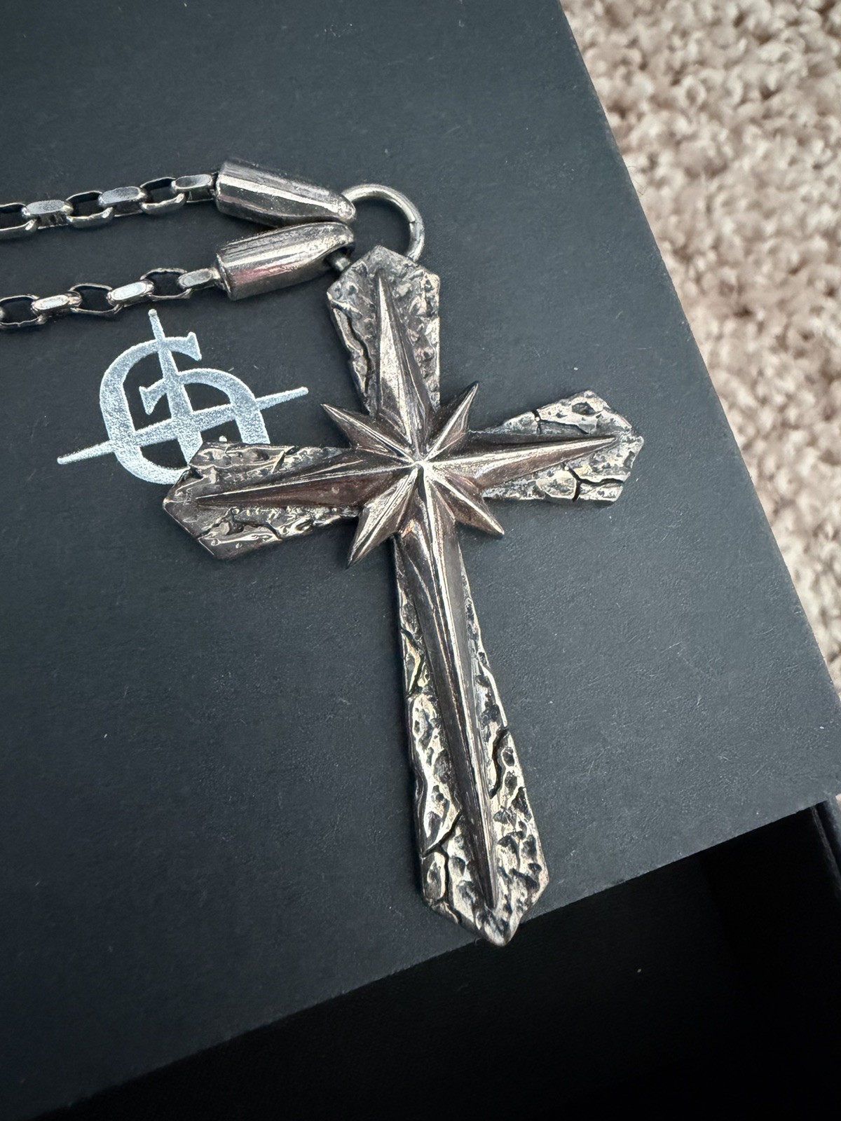 Pendant for men 925 silver Clocks + Colours (As The Crow Flies)