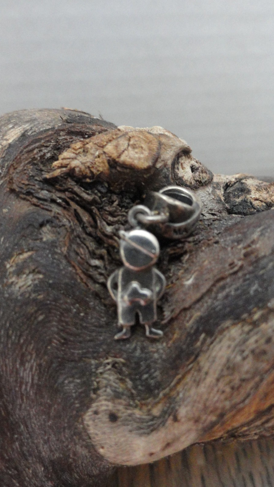 925 Italy Sterling Charm Little Boy Heart Marked MA About 3/16th” Center Hole