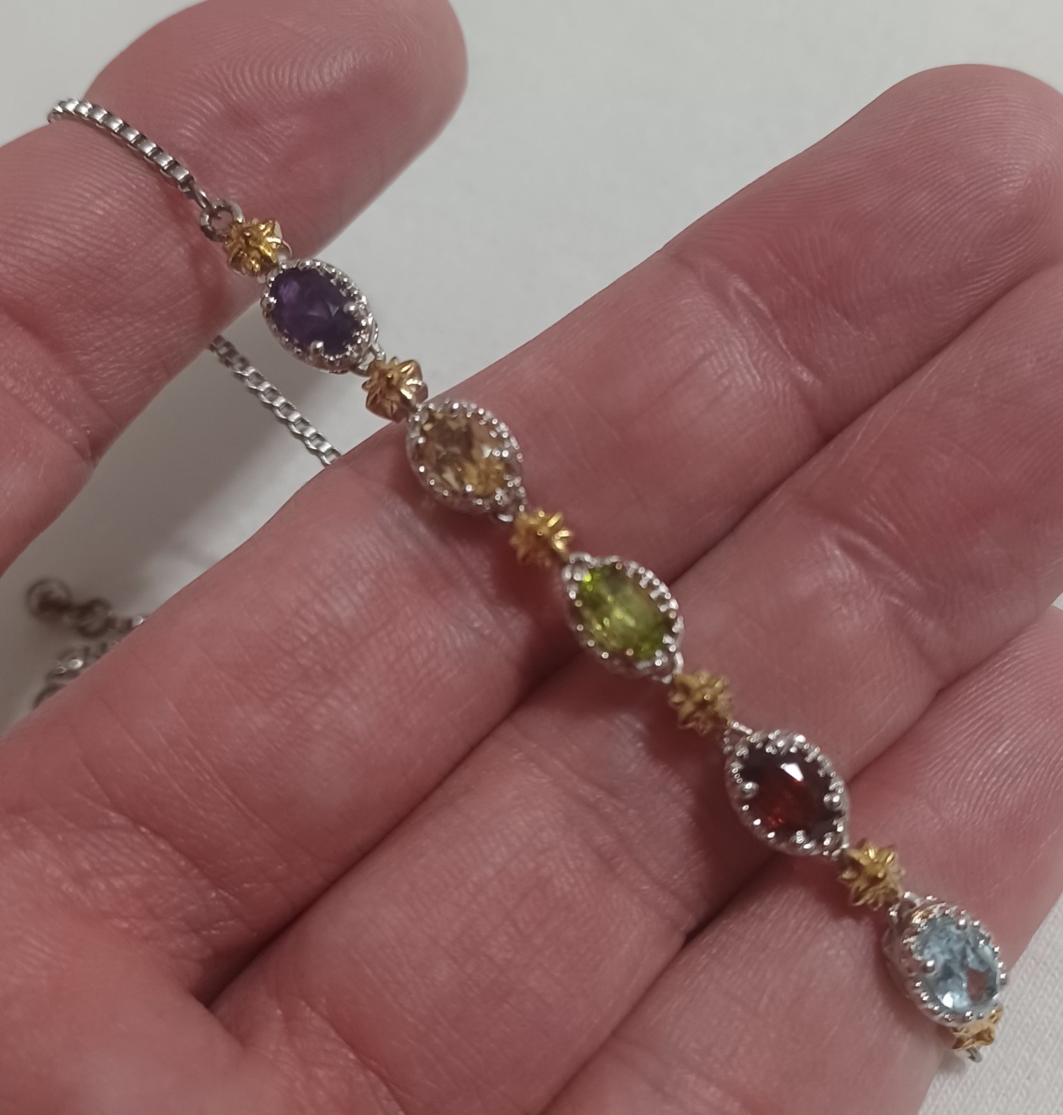 Beautiful STS Sterling Silver & Gemstone Necklace, +Gemstone STS KARIS Bracelet
