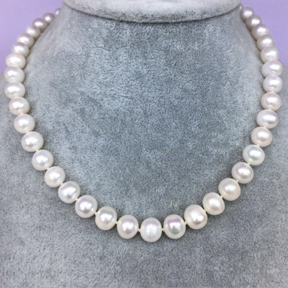 Hot New 8-9mm White Cultured Fresh Water Akoya Pearl Necklace 18-25”